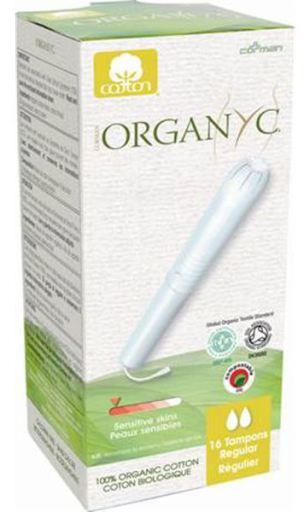 Organic Cotton 100% tampons with applicator regular 16 Units