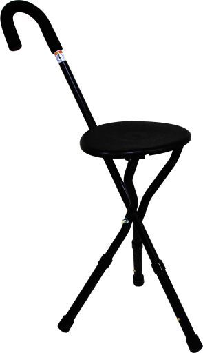 Black Adjustable Cane Chair