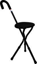 Black Adjustable Cane Chair