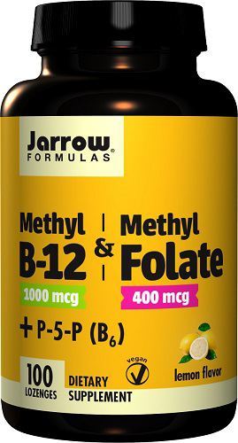Methyl B12 & Methyl Folate 400 mg Lemon 100 Tablets