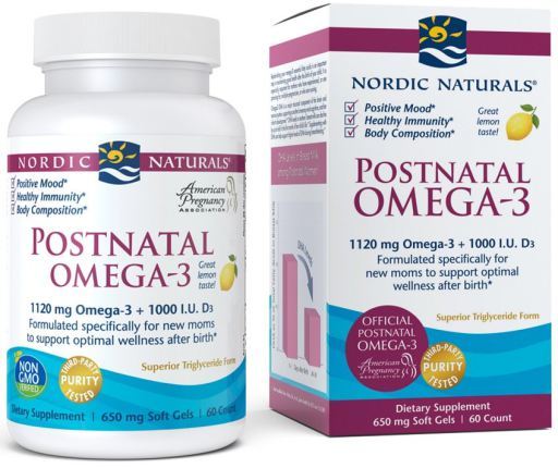 Postnatal Omega-3 1120 mg Lemon 60 Softgels