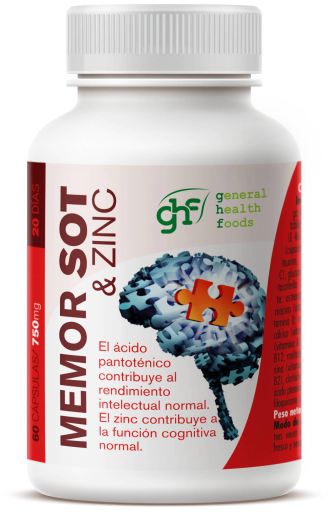 Memor SOT &amp; Zinc 60 Capsules of 750 mg