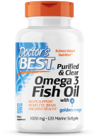 Purified & Clear Omega 3 Fish Oil 1000 mg 120 Marine Softgels