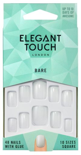 Elegant Touch Bare Square False Nails 48 pcs