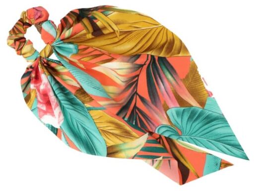 Scrunchie with Tropical Style Printed Scarf 1 Unit