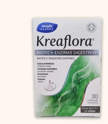 Kreaflora Biotic+ Digestive Enzymes 30 Capsules