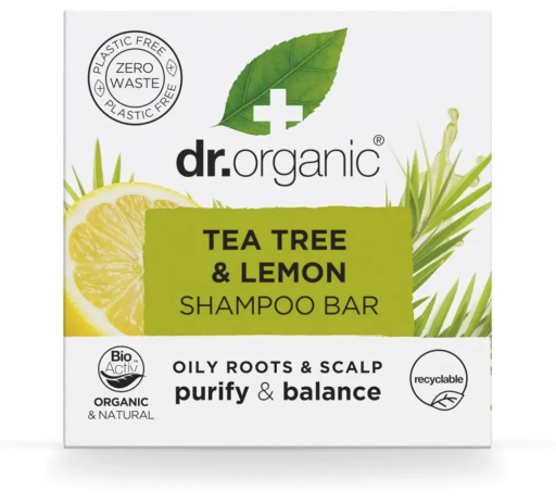 Dr. Organic Champú Sólido Árbol del Té Limón 75 gr